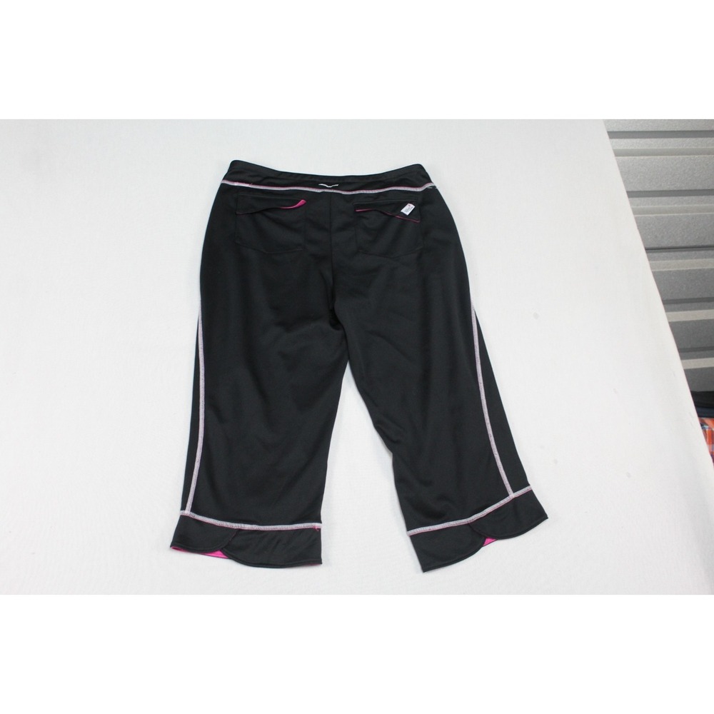 New Balance Active Pants Women Medium Black Excellent Capri Elastic Waist